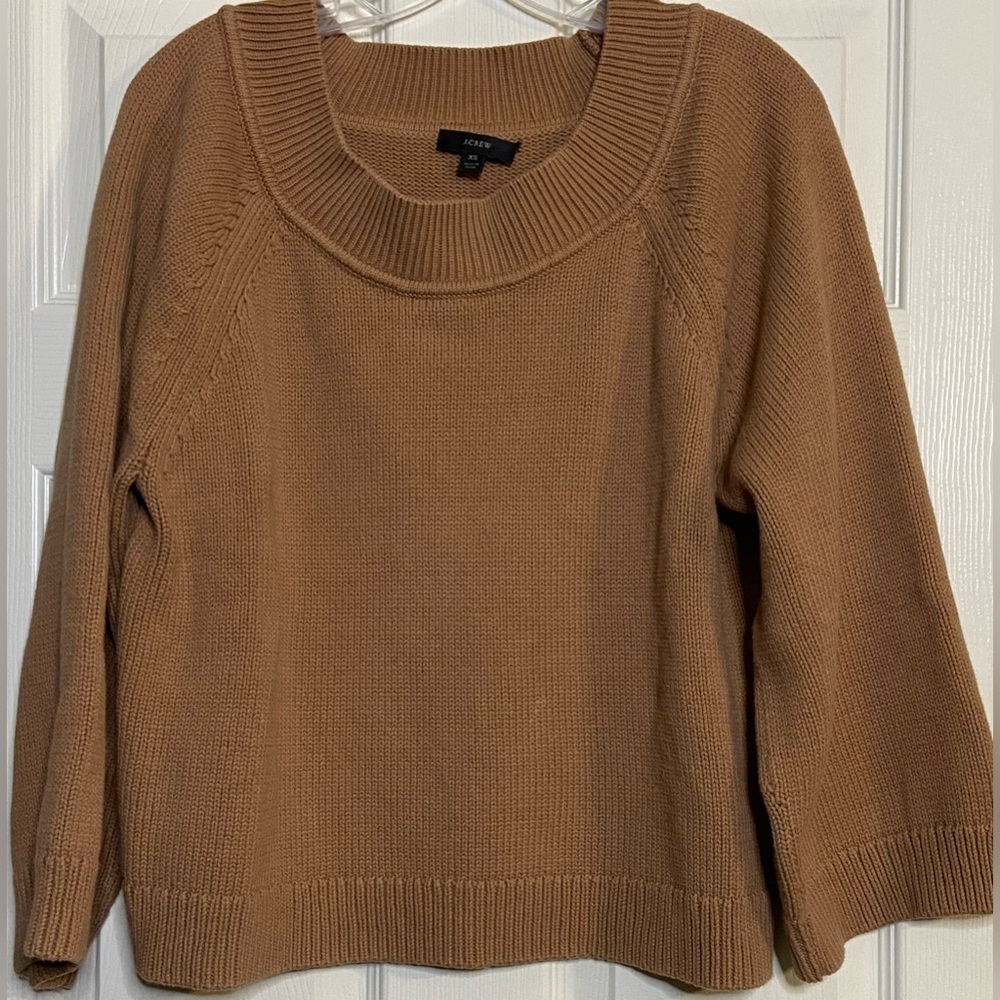 J. Crew Women’s Classic-Fit Crewneck Sweater XS Heather Camel